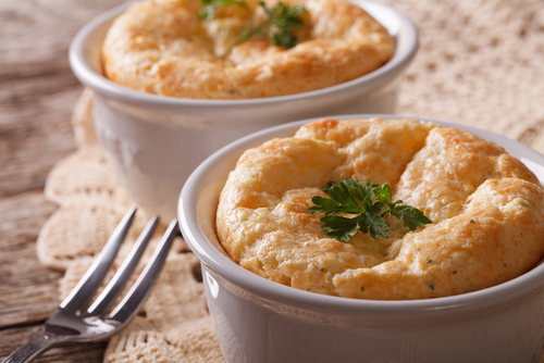 Kumara Souffle with Crisp Green Salad